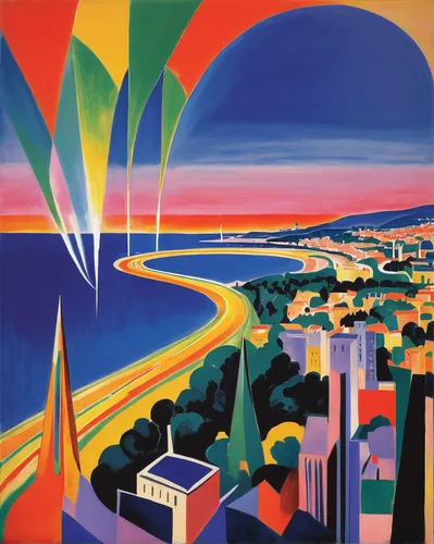 casablanca,art deco,viña del mar,carol colman,the touquet,haifa,lachine,normandie region,colorful city,viareggio,provincetown,tel aviv,boulevard,1929,ervin hervé-lóránth,gangneung,olle gill,martin fisher,1926,matruschka,Art,Artistic Painting,Artistic Painting 40