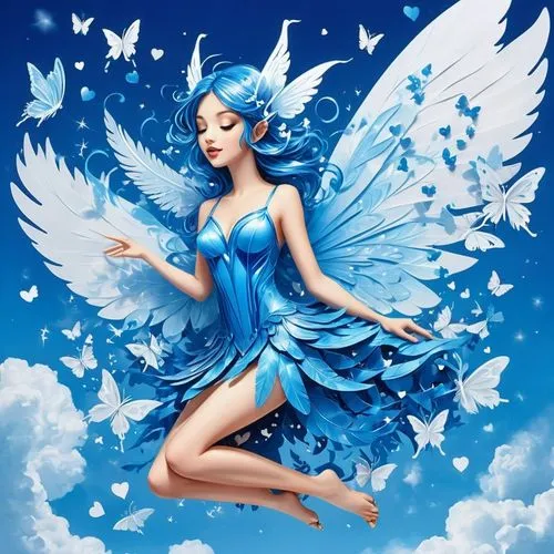 blue butterfly background,fairies aloft,blue enchantress,faerie,fairy,blue butterfly,blue butterflies,fairy queen,cupido (butterfly),ulysses butterfly,holly blue,faery,wing blue white,flower fairy,sky butterfly,child fairy,little girl fairy,rosa 'the fairy,fairy tale character,blue bird,Illustration,Vector,Vector 21