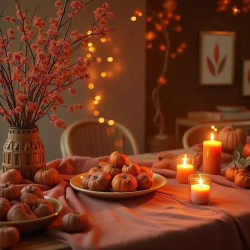 autumn decor,autumn decoration,autumn theme,persian norooz,seasonal autumn decoration,tablescape,holiday table,thanksgiving background,thanksgiving table,christmas table,table arrangement,diwali background,autumn still life,candlelights,pumpkin autumn,valentine's day décor,autumn background,ofrenda,table decoration,christmas room,Photography,General,Realistic