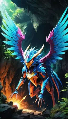 garuda,jaggi,typhon,hydrelia,kaitos,falstad,Illustration,Japanese style,Japanese Style 03