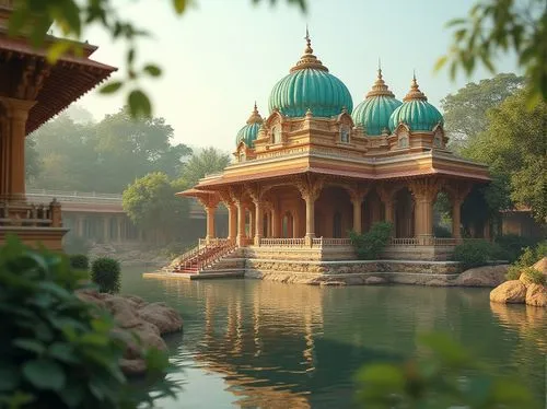 water palace,chhatri,safdarjung,pokhari,golden temple,harmandir,sarovar,vrindavan,mehrauli,bada bagh,mandir,chhatrasal,mathura,ferozepur,indian temple,gwalior,vrindavana,chittorgarh,singhbhum,summer palace,Photography,General,Realistic