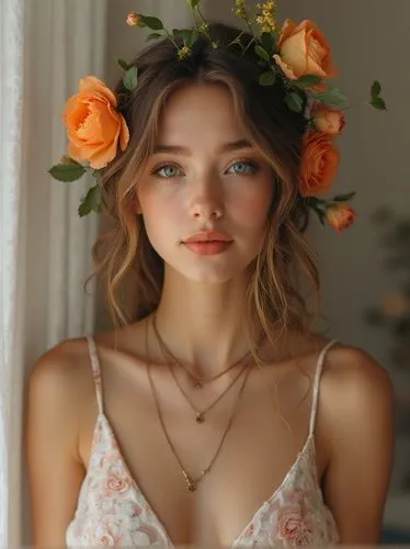 flower hat,girl in a wreath,beautiful girl with flowers,floral wreath,flower crown of christ,floral