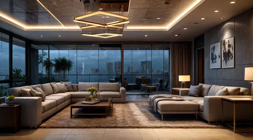 penthouse apartment,apartment lounge,modern living room,luxury home interior,living room,interior modern design,livingroom,contemporary decor,modern decor,interior design,sky apartment,family room,loft,sitting room,lounge,modern room,ceiling lighting,interiors,great room,interior decoration