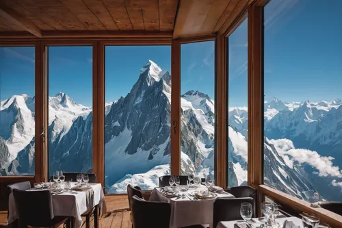 35 Of The World's Most Amazing Restaurants To Eat In Before You Die - Dine Surrounded By Stunning Mountain Setting, Aiguille Du Midi Restaurant 3842m, Chamonix, France,alpine restaurant,mont blanc,fin