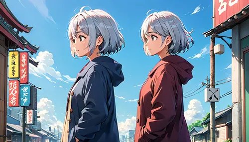 yuki nagato sos brigade,anime japanese clothing,piko,darjeeling,two pigeons,anime cartoon,kimonos,monks,cranes,shirakami-sanchi,convenience store,clouds - sky,tsukemono,in pairs,blue sky,twin flowers,boy and girl,meteora,2d,killua,Anime,Anime,General