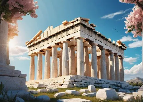 greek temple,erechtheion,caesonia,erechtheus,parthenon,laodicea,acropolis,the parthenon,ephesus,roman temple,temple of poseidon,temple of diana,doric columns,temple of hercules,athenian,hellas,artemis temple,panathenaic,herakleion,halicarnassus,Unique,Design,Logo Design