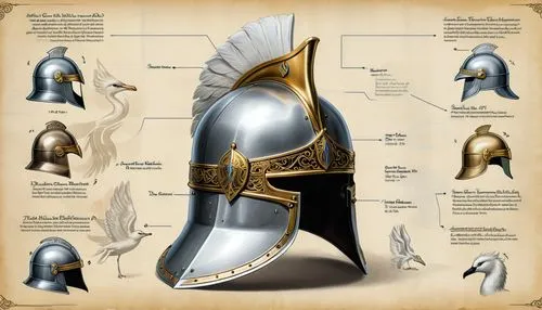 equestrian helmet,knight armor,breastplate,armour,heavy armour,soldier's helmet,armor,knight tent,steel helmet,pickelhaube,horn of amaltheia,thracian,helm,scabbard,iron mask hero,germanic tribes,paladin,cuirass,helmet,german helmet,Unique,Design,Infographics