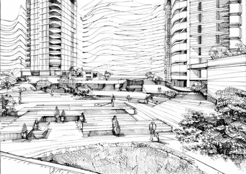 kirrarchitecture,arq,urban design,landscape plan,terraces,condominium,street plan,3d rendering,garden design sydney,brutalist architecture,build by mirza golam pir,architect plan,landscape design sydney,residential area,urban development,line drawing,residences,garden elevation,residential,condo,Design Sketch,Design Sketch,Hand-drawn Line Art