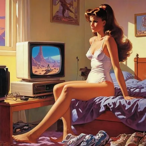 retro women,retro woman,retro girl,girl at the computer,retro pin up girl,scummvm,pin-up girl,videophone,programadora,dosbox,retro pin up girls,tv,television,retro television,pin ups,telescreen,pin-up girls,videogaming,pin up girl,video gaming,Conceptual Art,Sci-Fi,Sci-Fi 19