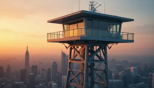 lookout tower,observation tower,watch tower,fire tower,the observation deck,observation deck,skywalking,watchtowers,watchtower,above the city,communications tower,steel tower,lifeguard tower,electric tower,skyloft,sunrise flight,skydeck,sky tower,antenna tower,watertower,Photography,General,Realistic