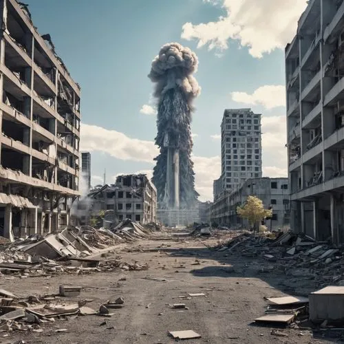 kurilsk,pripyat,post-apocalyptic landscape,luhansk,destroyed city,eastern ukraine,gunkanjima,norilsk,post apocalyptic,demolition,homs,chernorechye,grozny,chernogorneft,mirny,scampia,apocalyptic,stalingrad,hiroshima,kramatorsk,Photography,General,Realistic