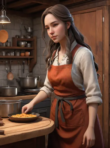 girl in the kitchen,girl with bread-and-butter,dwarf cookin,gingerbread maker,woman holding pie,food and cooking,cookery,kitchen work,red cooking,confectioner,bakery,baking bread,cooking book cover,schnecken,tinsmith,knife kitchen,cinnamon girl,candlemaker,cookware and bakeware,cast iron,Art,Artistic Painting,Artistic Painting 49