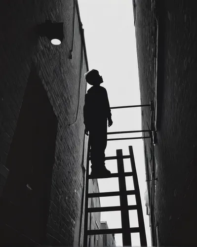 jacob's ladder,fire escape,man silhouette,ladder,stairwell,film noir,rope-ladder,silhouette of man,cowboy silhouettes,stair,alleyway,spy visual,stairway,steel stairs,escape,stairs,heavenly ladder,high-wire artist,smooth criminal,stairway to heaven,Unique,Paper Cuts,Paper Cuts 05