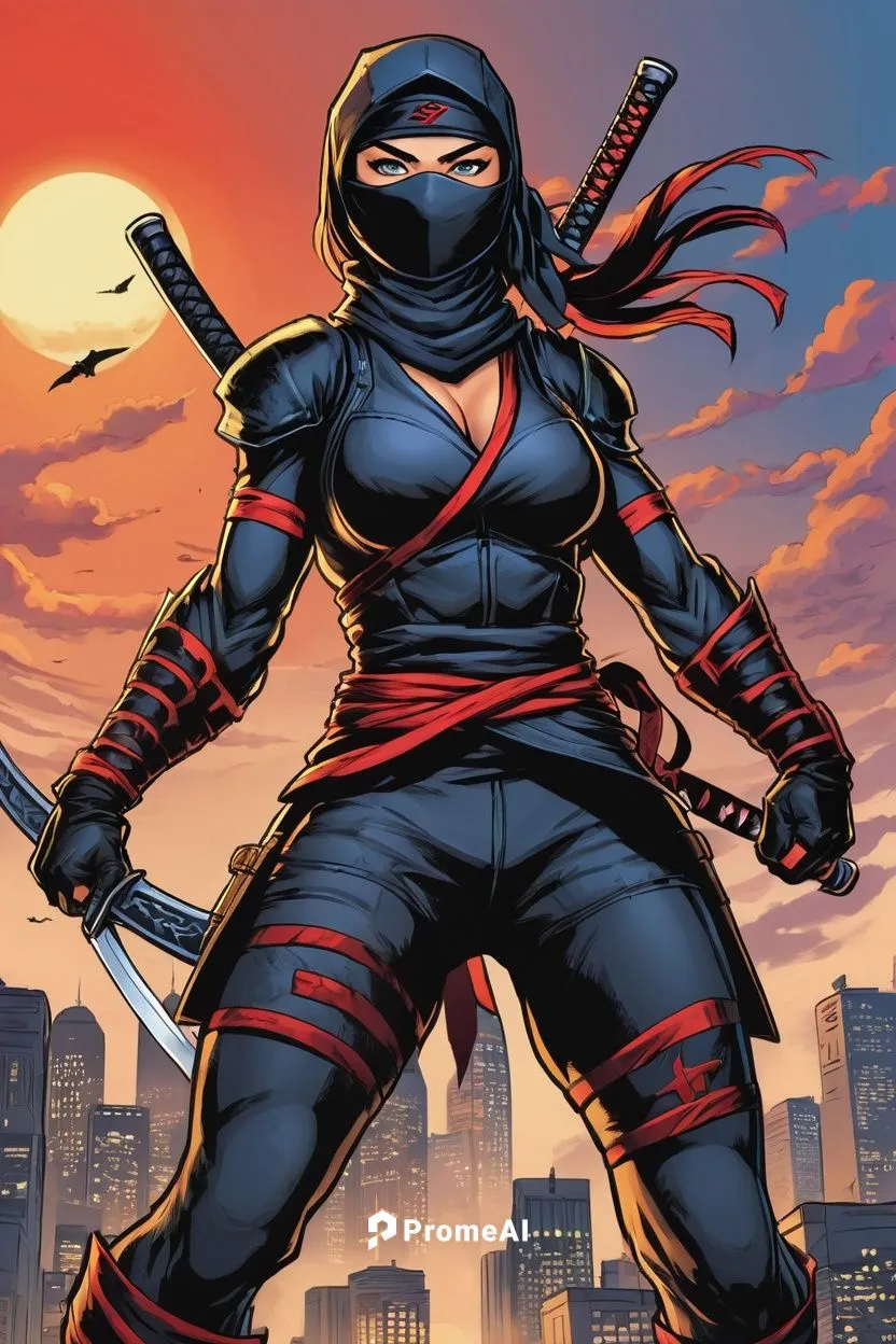 female Ninja Gaiden,kunoichi,elektra,katana,eradicator,bulletgirl,ninjas,mcninja,kenshi,ezln,kitana,shinobi,vigilante,deathstroke,ronin,assassin,katanas,daikatana,sikatana,resistants,mercenario,Illust