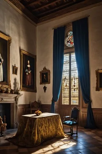 danish room,mauritshuis,anteroom,royal interior,medici,gripsholm,parador,ornate room,bedchamber,guardroom,pinacoteca,vermeer,chambre,blue room,interior decor,dining room,ducale,sacristy,schoolroom,charlecote,Photography,General,Realistic