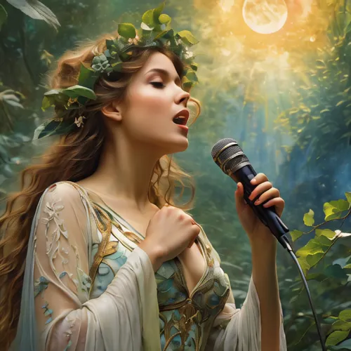 singing,singer,serenade,faerie,faery,singers,sing,lights serenade,fantasy picture,moonflower,mystical portrait of a girl,fairy queen,singing hawk,celtic woman,to sing,jessamine,fantasy art,fantasy por