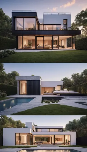 Create a modern house picture with minimalist design.,modern house,3d rendering,dunes house,modern architecture,render,pool house,luxury property,cube house,house shape,residential house,luxury home,f