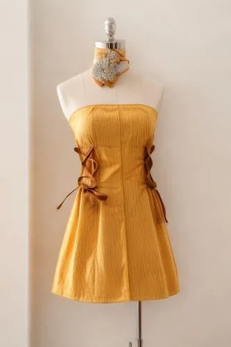 doll dress,vintage dress,dress doll,hoopskirt,yellow bell,overskirt,little girl dresses,dress form,vintage doll,raw silk,yellow brown,dressmaker,cocktail dress,yellow color,vintage fashion,crinoline,y