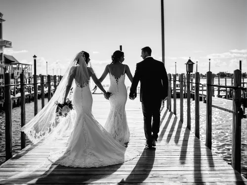 wedding photography,wedding photo,wedding photographer,walking down the aisle,on the pier,boardwalk,board walk,vintage couple silhouette,wedding couple,promenade,passion photography,pre-wedding photo shoot,wedding dresses,bride and groom,couple silhouette,wedding ceremony,princes pier,silver wedding,the ceremony,wedding frame,Illustration,Black and White,Black and White 33