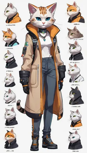 snowshoe,winter clothing,stylish boy,winter clothes,coat color,grey fox,coat,overcoat,fur clothing,cat vector,jacket,parka,plush boots,kit,outerwear,furta,child fox,fashionable clothes,puma,tails,Unique,Design,Character Design