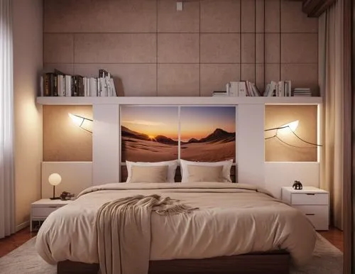 Colocar uma pessoa sentada na cama. O quadro do fundo colocar uma imagem dk bts nos 4 quadros,headboards,sleeping room,headboard,bedroom,modern room,guest room,wall lamp,guestroom,chambre,kamer,bedroo