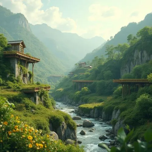 shaoming,wudang,japan landscape,rivendell,guizhou,guilin,fantasy landscape,wenchuan,yunnan,the valley of flowers,mountainous landscape,taroko,tamenglong,yangshao,qingming,asian architecture,yangtze,huadong,beautiful landscape,huanglong,Photography,General,Realistic