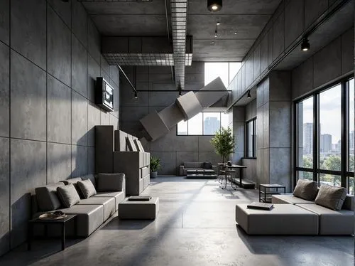 interior modern design,modern living room,minotti,loft,penthouses,contemporary decor,modern decor,lofts,apartment lounge,concrete ceiling,luxury home interior,living room,interior design,modern style,sky apartment,livingroom,modern minimalist lounge,cassina,associati,3d rendering