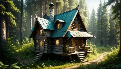 house in the forest,small cabin,little house,log cabin,wooden house,log home,forest house,small house,wooden hut,summer cottage,treehouses,lonely house,miniature house,tree house,cottage,cabin,the cabin in the mountains,wooden houses,treehouse,fairy house,Conceptual Art,Fantasy,Fantasy 11