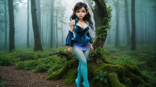 blue enchantress,faerie,ballerina in the woods,dryad,faery,fantasy picture