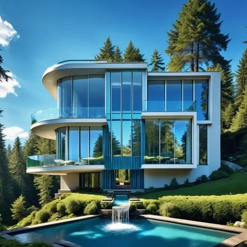 luxury property,dreamhouse,modern house,luxury home,modern architecture,futuristic architecture,pool house,luxury real estate,beautiful home,mirror house,mansions,cubic house,mansion,forest house,cube house,private house,prefab,smart house,mid century house,holiday villa,Photography,General,Realistic