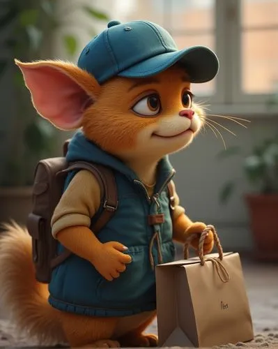 cute cartoon character,alvin,pip,nick,despereaux,shopper