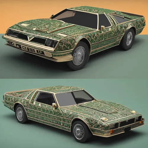 Craft a highly detailed vehicle prototype in Shaper3D.,lamborghini jarama,lotus esprit,3d car model,bamboo car,jaguar xjs,lancia montecarlo,lamborghini jalpa,christmas retro car,lamborghini espada,ope