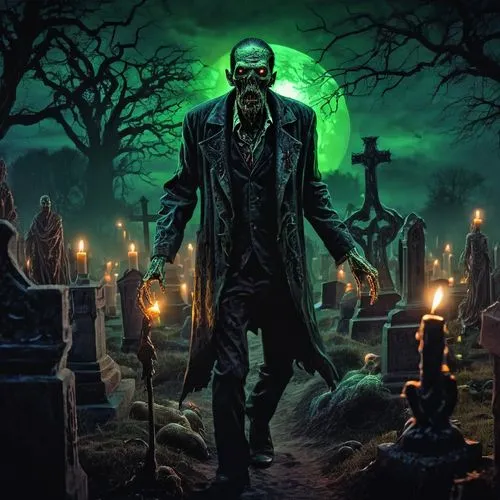 cryptkeeper,bram stoker,gravedigger,halloween background,graveyards,halloween wallpaper,Illustration,Realistic Fantasy,Realistic Fantasy 47