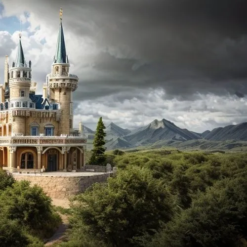 A king in his castle ordering his kingdom people,fairy tale castle,fairytale castle,disney castle,cinderella's castle,sleeping beauty castle,gold castle,cinderella castle,neuschwanstein castle,castle 