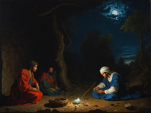 night scene,three wise men,the three wise men,candlemas,nativity,holy family,the star of bethlehem,samaritan,the three magi,nativity of jesus,birth of christ,bedouin,star of bethlehem,rem in arabian nights,the occasion of christmas,woman at the well,nativity of christ,star-of-bethlehem,khokhloma painting,birth of jesus,Art,Classical Oil Painting,Classical Oil Painting 16