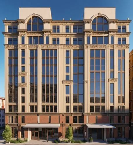 a large white and grey building with lots of windows,corinthia,kempinski,rotana,galesi,hiranandani,habtoor,Photography,General,Realistic