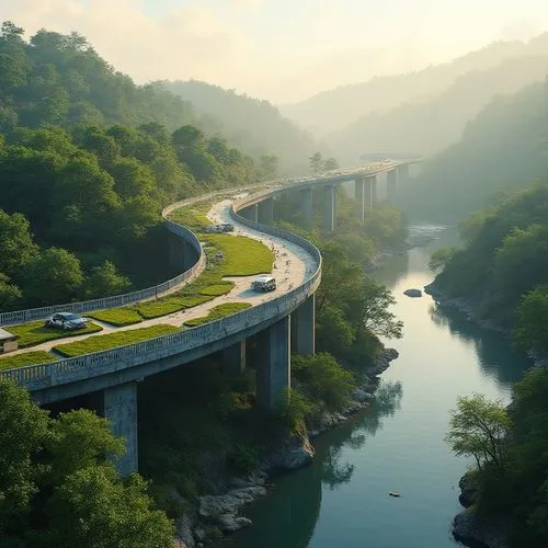 scenic bridge,highway bridge,west virginia,chmarossky viaduct,highways,sweeping viaduct,mountain highway,winding roads,appalachians,overpassed,interstate,taroko,road bridge,viaduct,priaulx,appalachia,highway,viaducto,kanawha,prestonsburg,Photography,General,Realistic