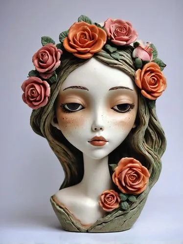 porcelain rose,terracotta flower pot,peach rose,flower bowl,clay doll,orange rose,wooden flower pot,rose bloom,stoneware,orange roses,decorative figure,rose wreath,bibernell rose,landscape rose,girl in a wreath,orange blossom,rose woodruff,girl in flowers,flowerpot,fabric roses,Illustration,Abstract Fantasy,Abstract Fantasy 10