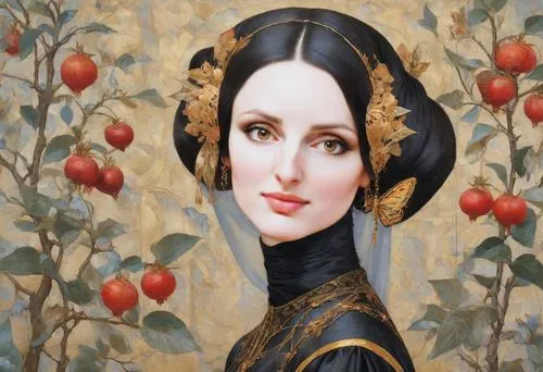 duchesse,viveros,noblewoman,elmire,pomegranates,iconographer