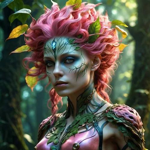 dryad,fae,faery,seelie,dryads,faerie,demelza,elven flower,violet head elf,the enchantress,titania,fairie,huiraatira,kerrii,fantasy portrait,kerrigan,enchantress,fantasy art,rosa 'the fairy,faires