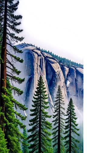 yosemite,yosemite park,half dome,mountainsides,mountain slope,mountain scene,mountain landscape,mountainside,cliffsides,coniferous forest,mountain valleys,mountainous landscape,cliffside,moutains,mountain pass,yosemite valley,nature background,landscape background,cascade mountain,helmcken falls,Illustration,Paper based,Paper Based 01