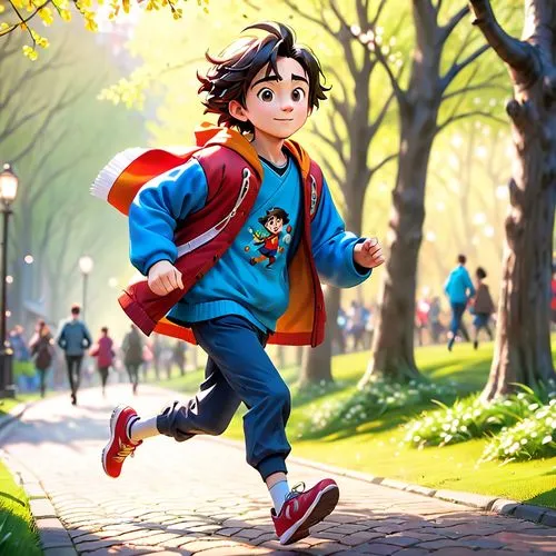 superboy,bookrunners,running,kids illustration,little girl running,running fast,Anime,Anime,Cartoon