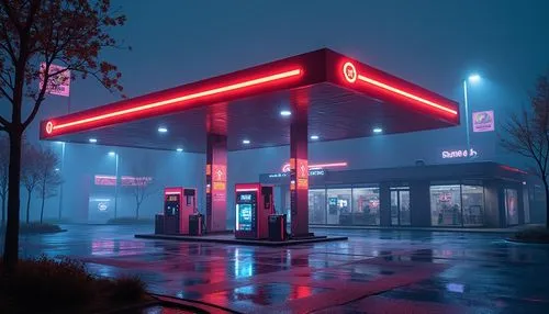 gas station,electric gas station,e-gas station,retro diner,petrol pump,quiktrip,gas pump,citgo,octane,petrol,diner,filling station,forecourt,gas pumps,esso,vapor,aesthetic,petro,autogrill,drive through,Photography,General,Realistic