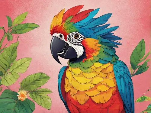 macaw hyacinth,scarlet macaw,macaw,light red macaw,guacamaya,sun conure,beautiful macaw,tropical bird,toco toucan,macaws,sun conures,conure,macaws of south america,rainbow lorikeet,yellow macaw,blue and gold macaw,parrot,sun parakeet,blue macaw,lorikeet,Illustration,Paper based,Paper Based 16