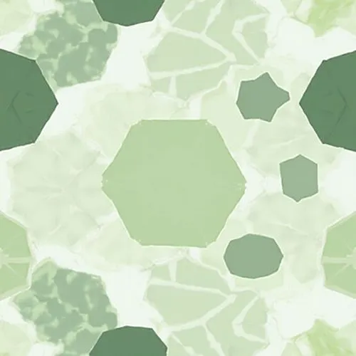 Nature-Inspired Shapes**
Design a seamless pattern of geometric shapes inspired by nature, using the soft greens and grays from #cad2c5, #84a98c, #52796f, #354f52, and #2f3e46. Incorporate hexagons, t