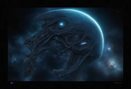 b,a creature with eyes looking at the camera,gravemind,nyarlathotep,yuggoth,xenomorph,azathoth,nekron,Conceptual Art,Sci-Fi,Sci-Fi 13