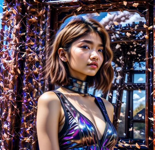 asian vision,agent provocateur,purple dress,vietnamese,asian girl,solar,asian woman,phuquy,aura,see-through clothing,neon body painting,vietnamese woman,青龙菜,asian,vintage asian,violet,japanese woman,asia,japanese idol,kaew chao chom