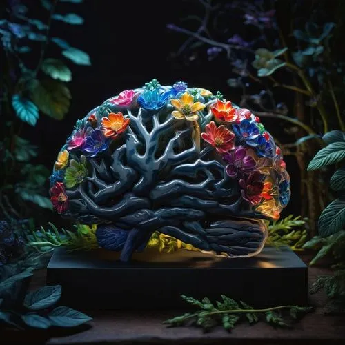 bonsai,human brain,wreath of flowers,colorful tree of life,aquarium decor,brain structure,terrarium,flower bowl,brain,bonsai tree,colorful floral,blooming wreath,globe flower,skull sculpture,brain icon,coral reef,celestial chrysanthemum,aquarium lighting,cosmic flower,plastic flower,Photography,Artistic Photography,Artistic Photography 02