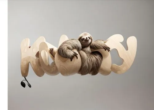 make the sloth more prominent and photo realistic, remove the arm from the U darker wood colours


,knots,typography,hair loss,wood type,knot,kinetic art,two-toed sloth,pekingese,lhasa apso,artificial