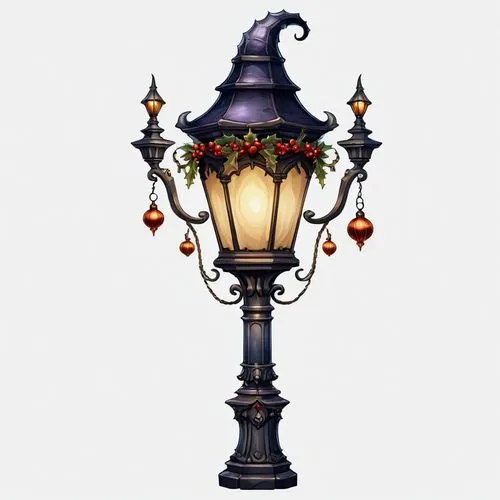 gas lamp,oil lamp,iron street lamp,streetlamp,oriental lantern,gaslamp,Illustration,Abstract Fantasy,Abstract Fantasy 11